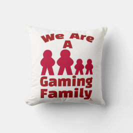 Almofada Somos uma Família de Jogadores Diversão Meeple Art