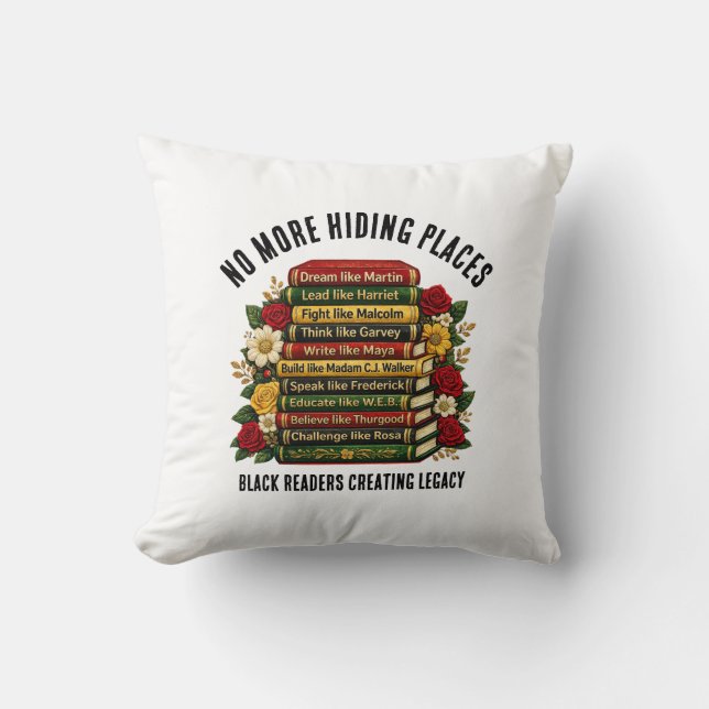 Almofada Sonhe Como Martin Black Heroes Leitores Livros (Frente)