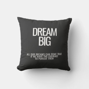 Almofada Sonhe Grande Travesseiro decorativo Motivacional