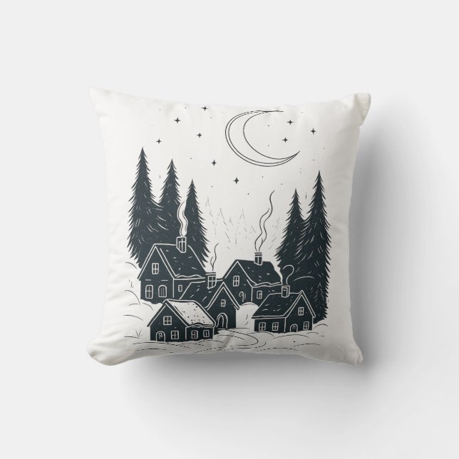 Almofada Sonho da Noite de Natal - Inverno Duplo Lado (Frente)