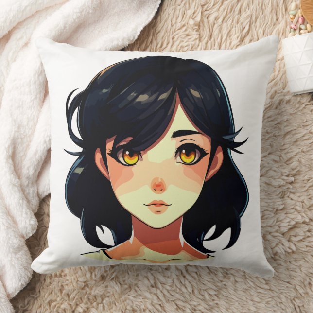 Almofada Sonho de Anime Romântico: Beleza de Cabelo Azul (Cobertor)