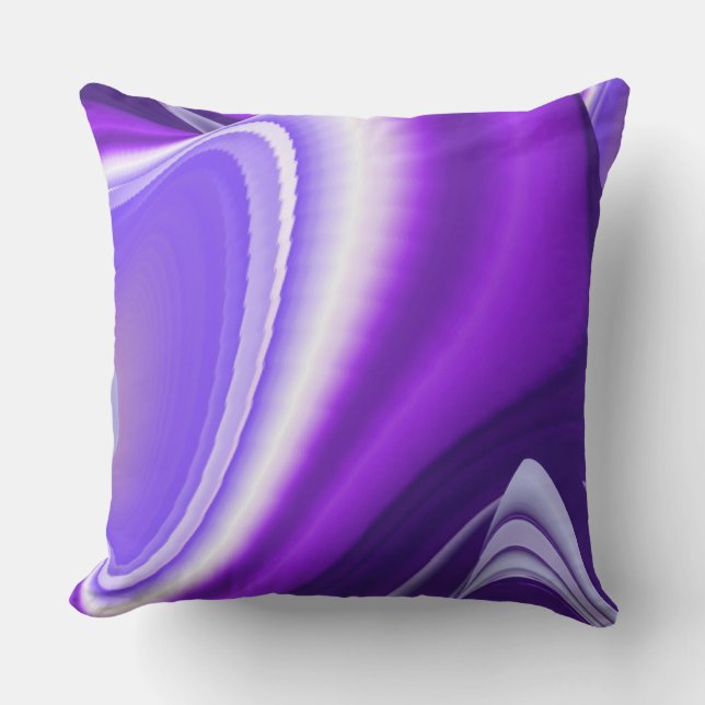 Almofada Sonhos de Arco-Íris de Flor Roxo (Frente)