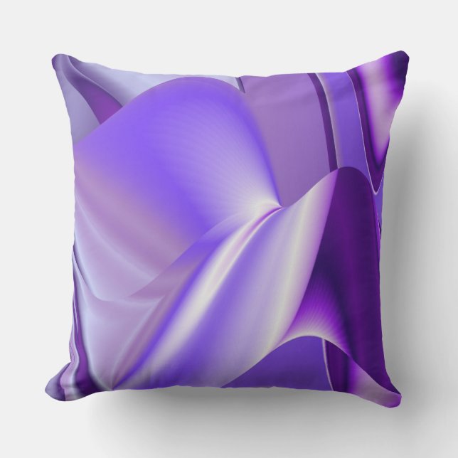 Almofada Sonhos de Arco-Íris de Flor Roxo (Frente)