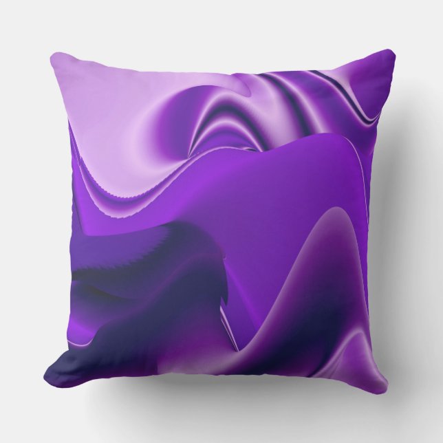 Almofada Sonhos de Arco-Íris de Flor Roxo (Frente)