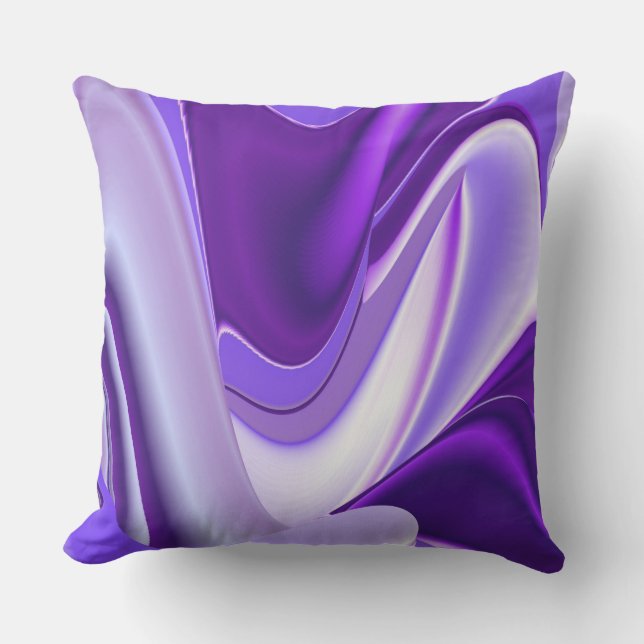 Almofada Sonhos de Arco-Íris de Flor Roxo (Frente)