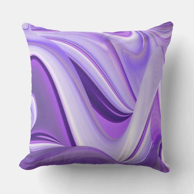 Almofada Sonhos de Arco-Íris de Flor Roxo (Frente)