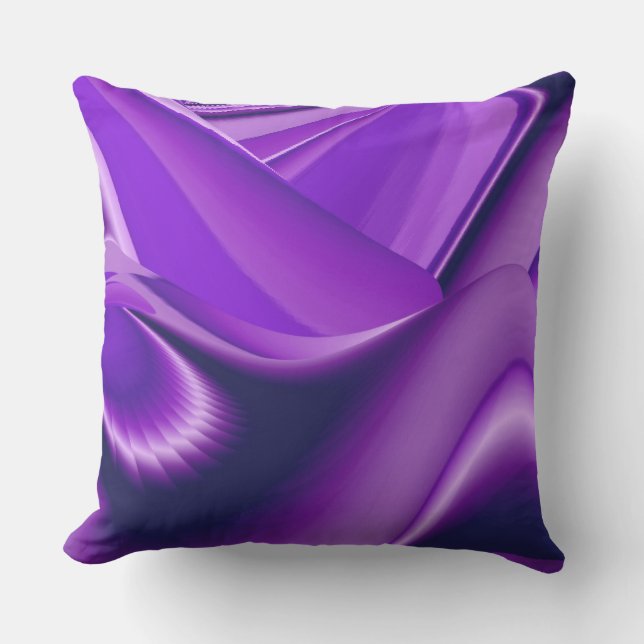 Almofada Sonhos de Arco-Íris de Flor Roxo (Frente)