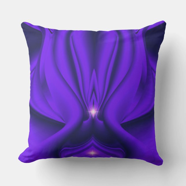 Almofada Sonhos de Arco-Íris de Flor Roxo, Duas Estrelas (Frente)