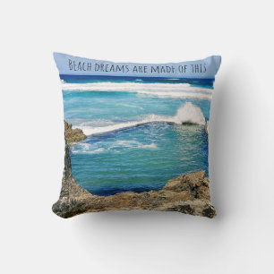 Almofada Sonhos de praia são feitos disso, ondas do mar
