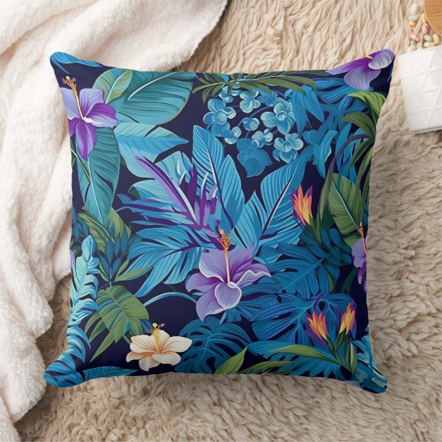 Almofada "Sonhos Florais" - design floral tropical (Cobertor)