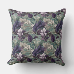 Almofada Sonhos Florais Serenos: Elegância Roxa e Lavanda