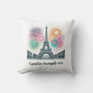 Almofada Sonhos Parisienses: Torre Eiffel 1889 Cushion