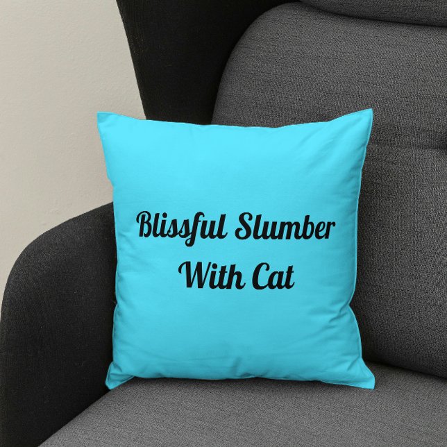 Almofada Sono Tranquilo Com Gato Personalizado Azul Pet (Criador carregado)