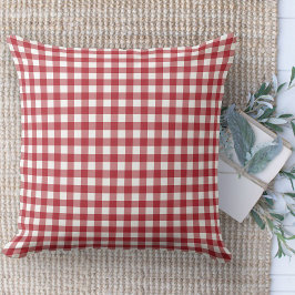Almofada Soquete de Gingham, Vermelho e Branco, da Casa Far