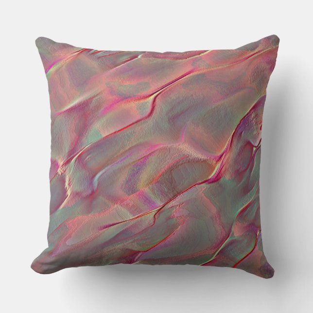 Almofada Soro granulado digital, pêssego ou coral vivo (Frente)