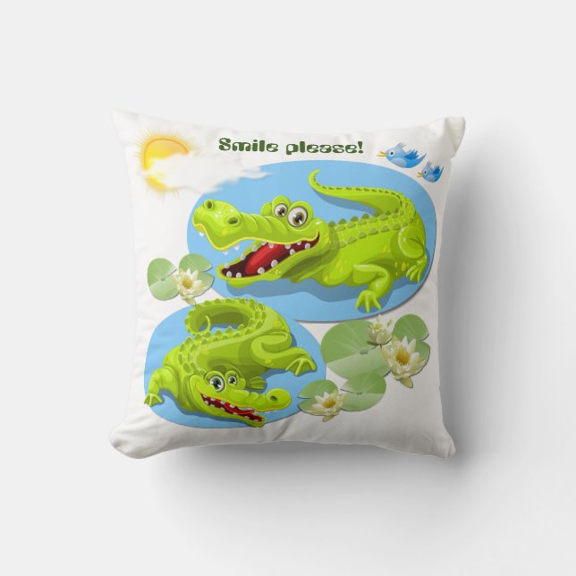 Almofada Sorria Crocodilo! (Frente)