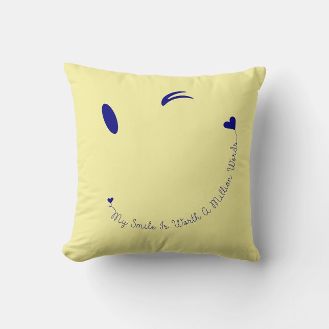 Almofada Sorriso de rosto feliz (Frente)