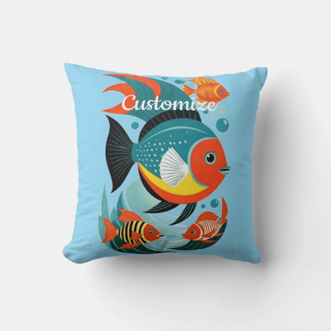 Almofada Sortimento de Peixes Tropicais Thunder_Cove (Frente)