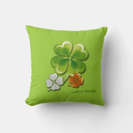 Almofada Sortudos Charms Tricolor Shamrocks Rua.Dia de Patr