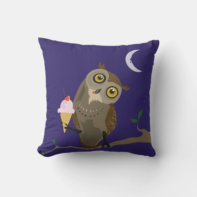 Almofada Sorvete Owl~travesseiro (Frente)