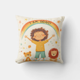 Almofada Sou Corajoso - Afirmação De Crianças