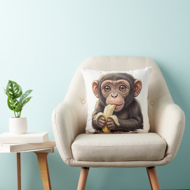 Almofada Sou um Chimpanzé Travesso! (Cadeira)