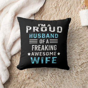 Almofada Sou um marido orgulhoso de uma esposa incrível