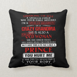 Almofada Sou um neto mimado de uma avó louca