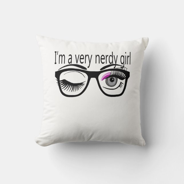 Almofada Sou uma garota muito nervosa com sombra de olhos r (Frente)