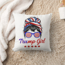 Almofada Sou uma Trump Girl, Messy Bun Election 2024