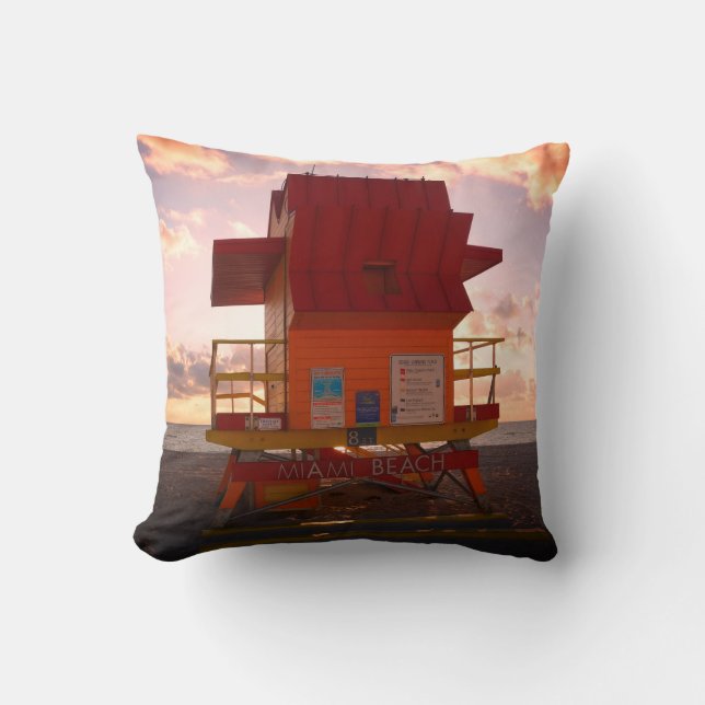 Almofada South Beach, Miami Lifeguard Stand (Resgate do Oce (Frente)