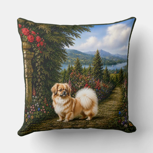 Almofada Spaniel Tibetano Renascença (Verso)