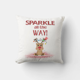 Almofada Sparkle All Way Reindeer Travesseiro