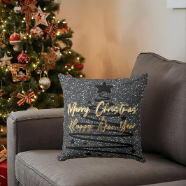 Almofada Sparkly Black Throw Pillow
