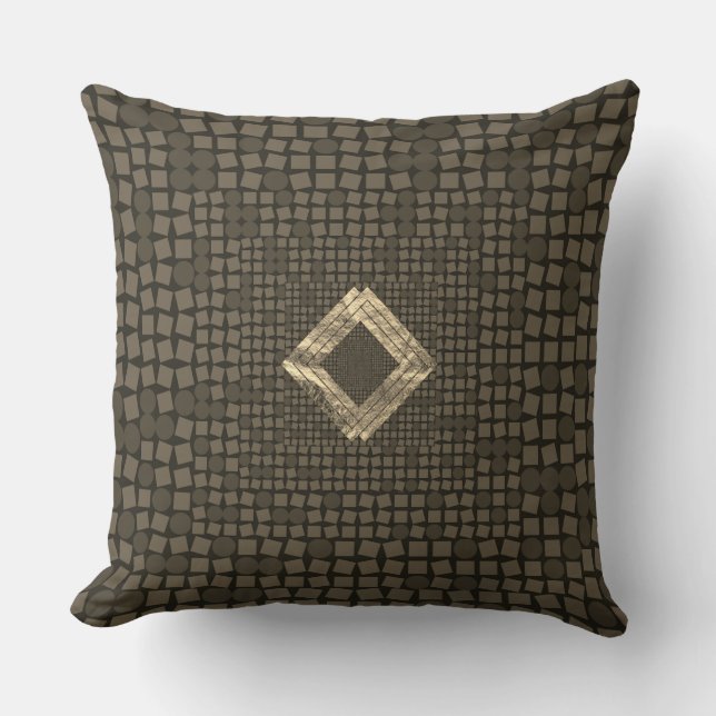 Almofada Spia Chic e travesseiro decorativo dourado, design (Frente)