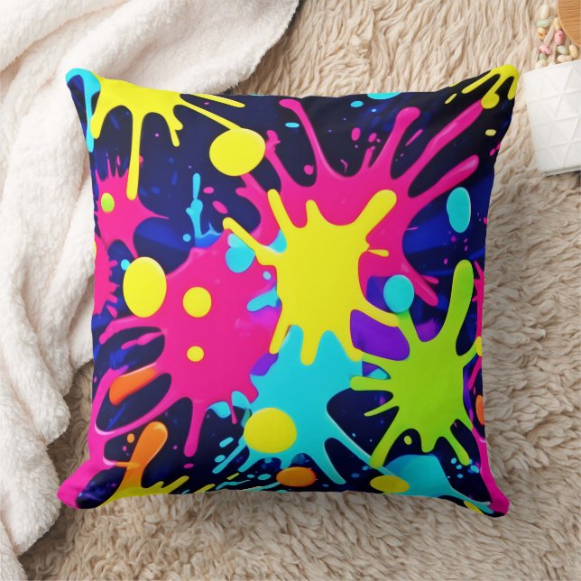 Almofada Splash de Cores Vibrante (Cobertor)