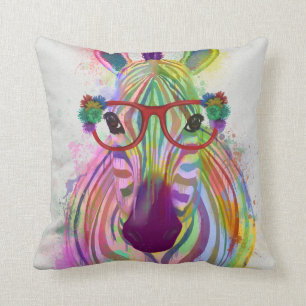 Almofada Splash de Zebra Rainbow