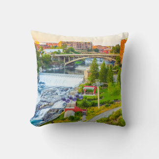 Almofada Spokane Falls Travesseiro decorativo de Washington