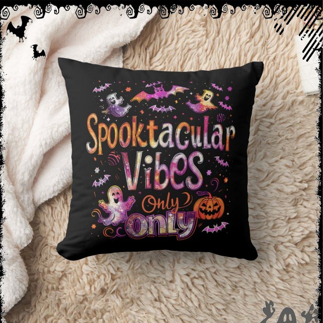 Almofada Spooktacular Vibes Only | ExDesigner | Halloween (Criador carregado)