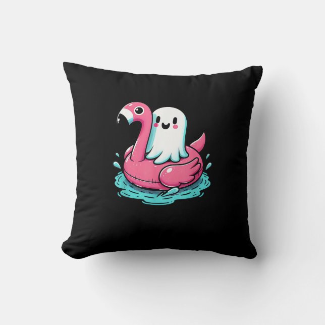 Almofada Spooky Flamingo Funny Spooky Verão (Frente)