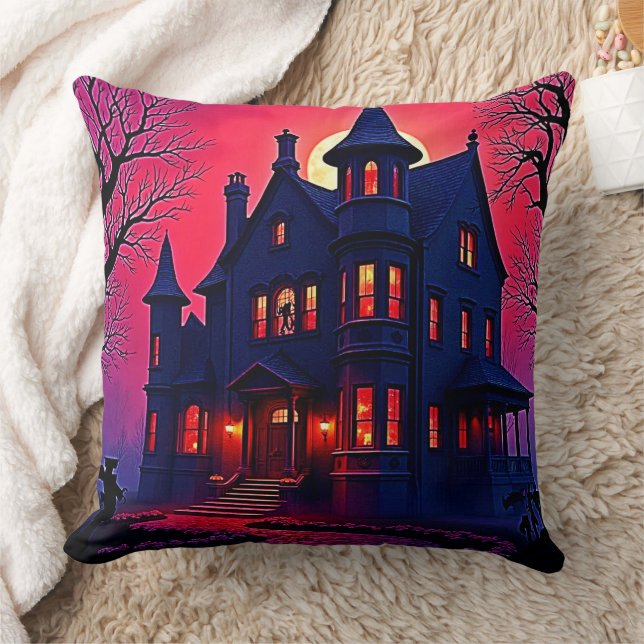 Almofada Spooky Haunted House em Dusk Design (Cobertor)