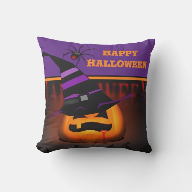 Almofada Spooky Jack O' Lantern Halloween (Frente)
