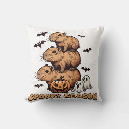 Almofada Spooky Season Capybara Halloween Travesseiro decor