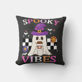 Almofada Spooky Vibes: Tee Gráfico de Halloween