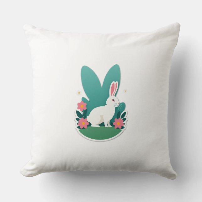 Almofada Spring Blossom Minimal Rabbit (Frente)