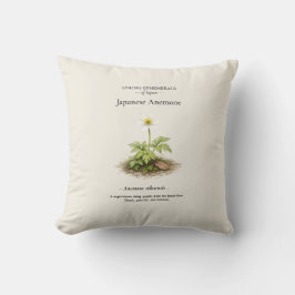 Almofada Spring Ephemerals of Japan – Japanese Anemone