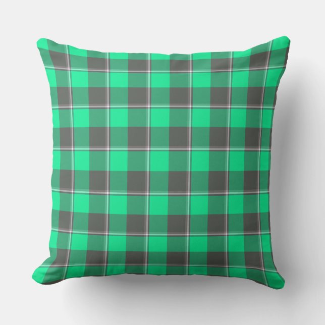 Almofada Spring Green and Finlandia Plaid Black (Frente)