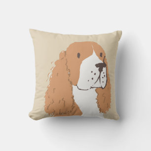 Almofada Springer spaniel Gold branco adorável personalizad