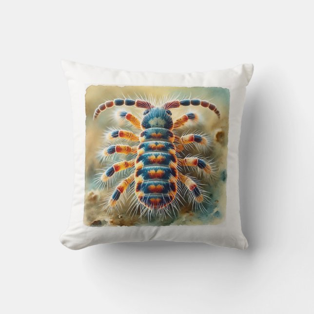 Almofada Springtail Insect 270824IREF213 - Watercolor (Frente)