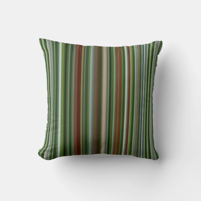 Almofada Spruce Tree Green e Brown Stripe (Frente)